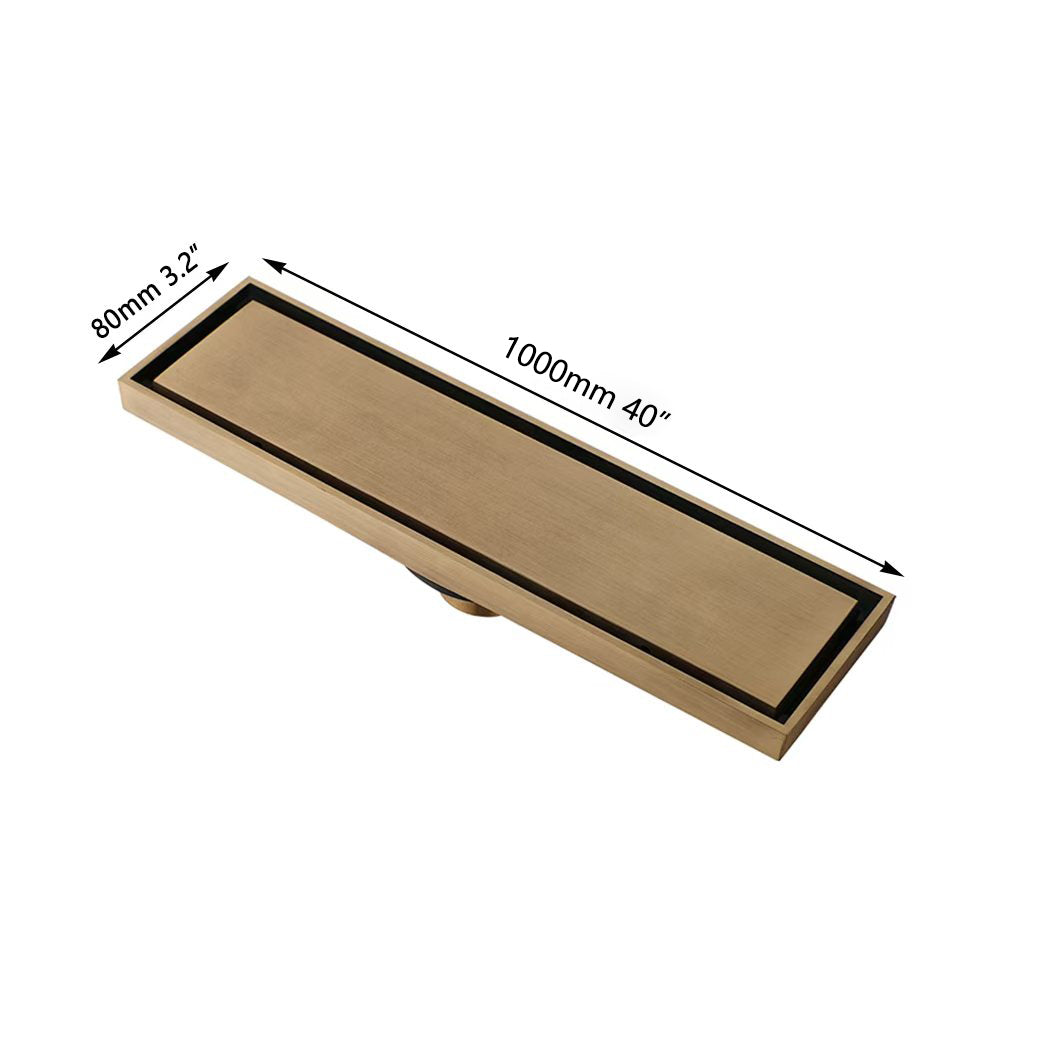 Luxurious Bronze-Colored Shower Drain 100cm with Odor Trap