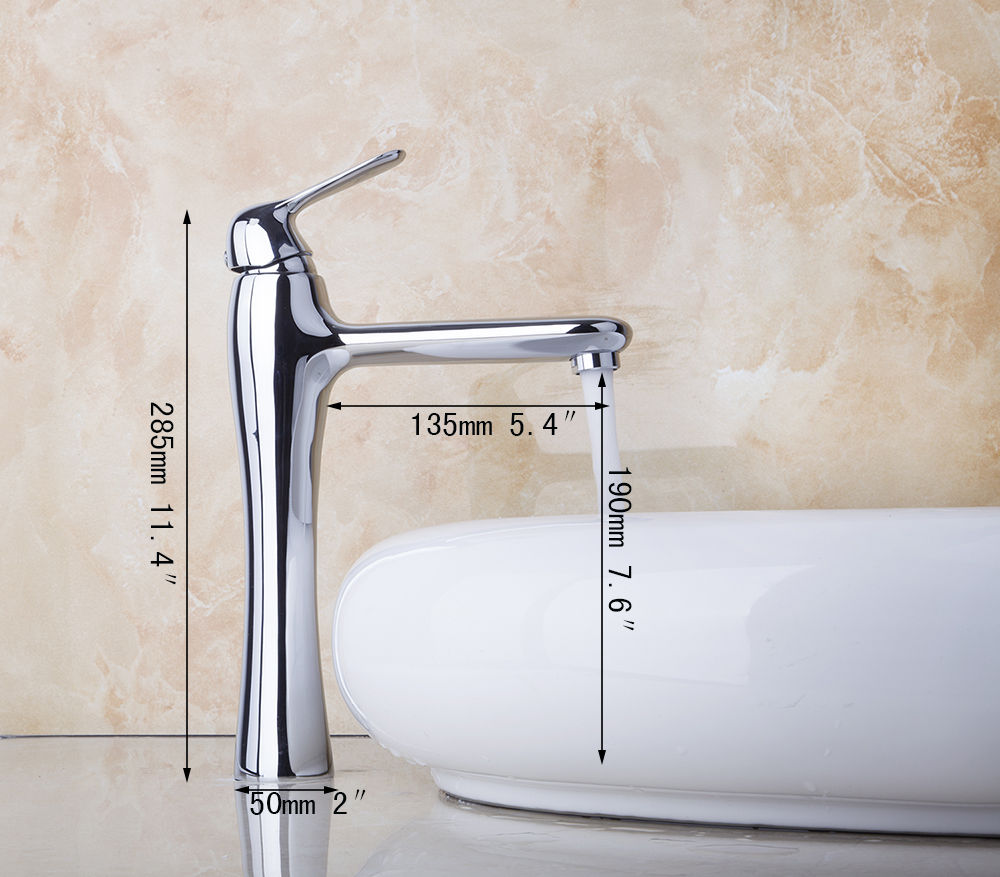 Elegant chrome mixer tap