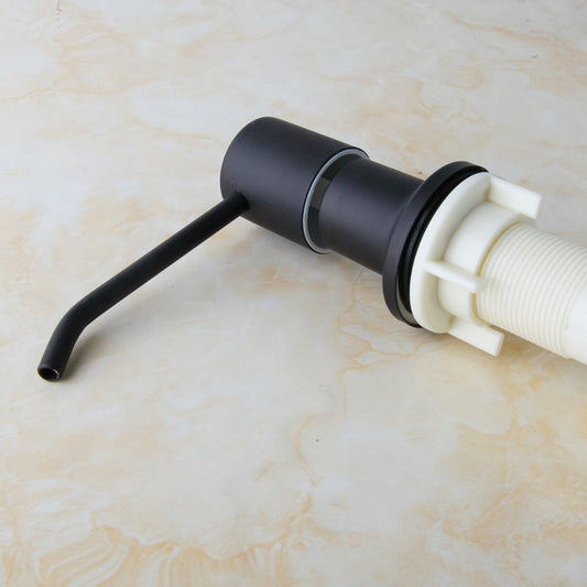 Zwarte inbouw zeepdispenser handbediening