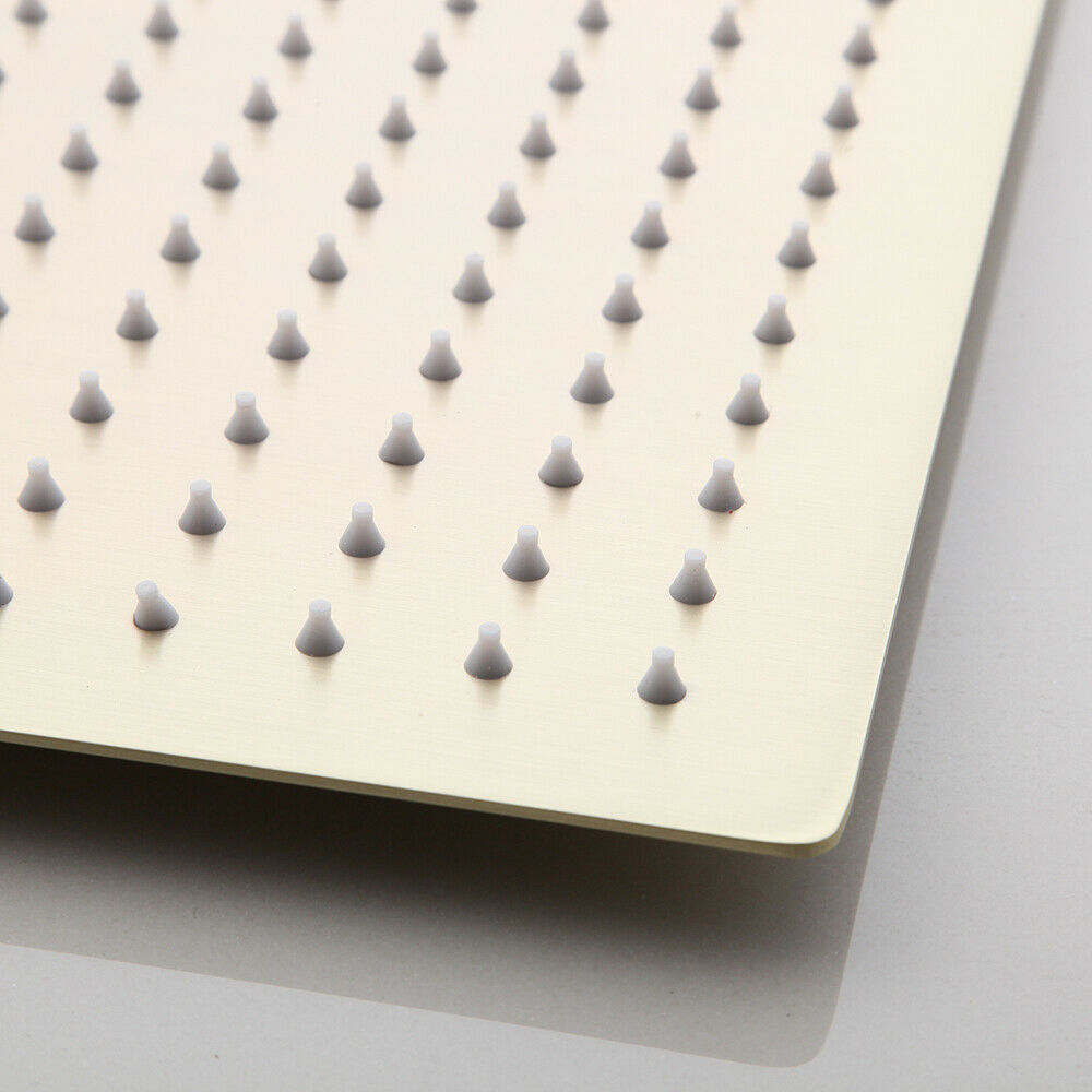 Brushed gold built-in shower