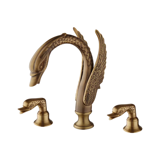 Malvizza 3-teiliger bronzefarbener Waschtischmischer