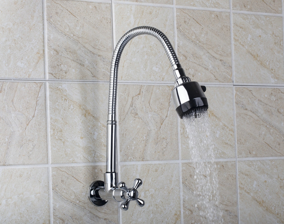 Wall-mounted cold water wall tap