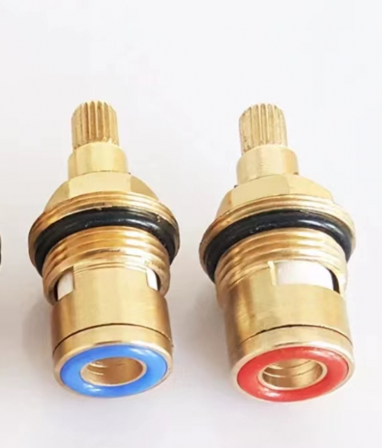 Cartridge for hot and cold water tap