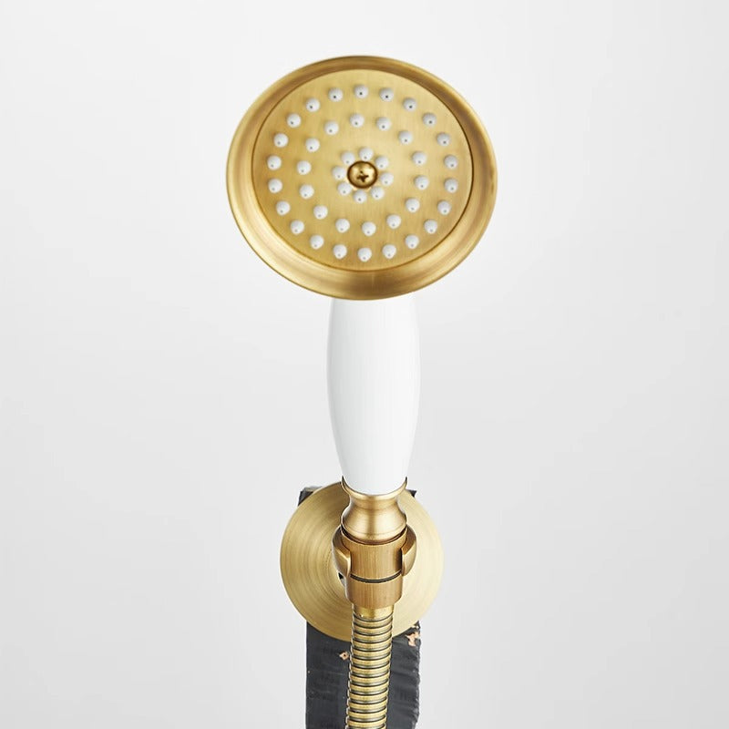 Landelijke inbouw doucheset met handdouche – Nostalgisch brons