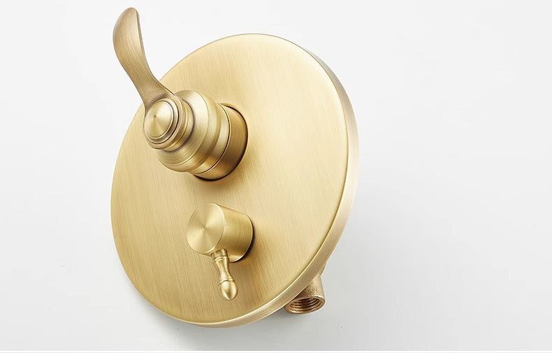 Landelijke inbouw doucheset met handdouche – Nostalgisch brons