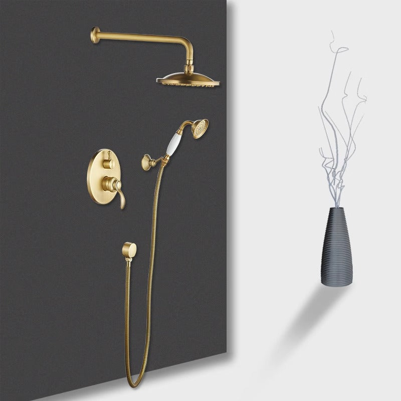 Landelijke inbouw doucheset met handdouche – Nostalgisch brons