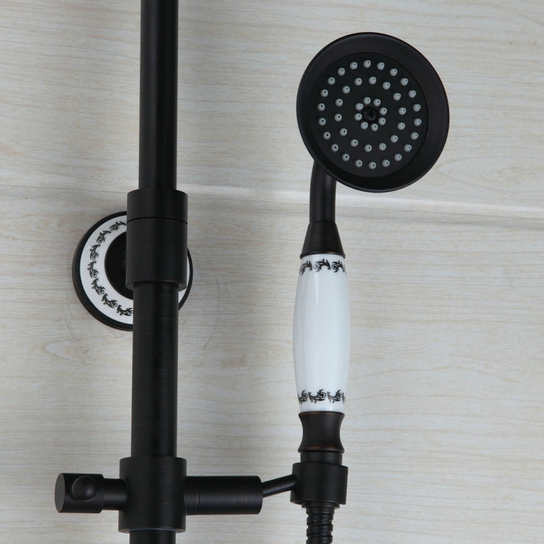 Retro opbouw douche olie brons