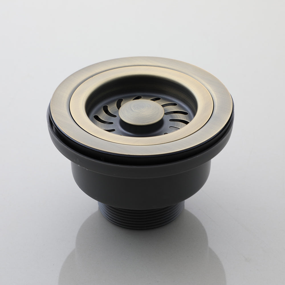 Waschbeckenablauf Bronzefarbe