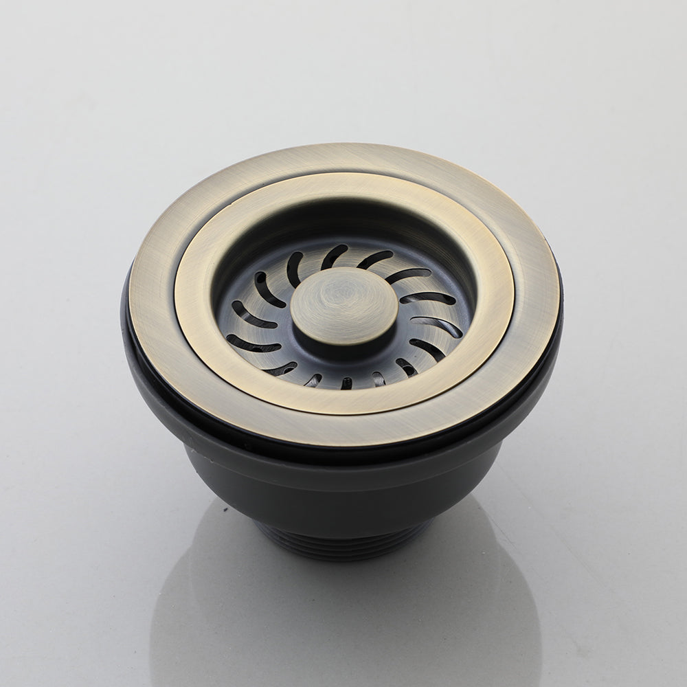 Waschbeckenablauf Bronzefarbe