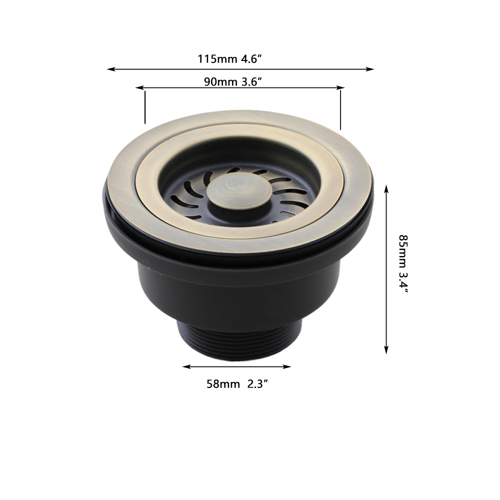 Waschbeckenablauf Bronzefarbe