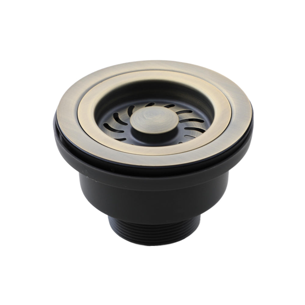 Waschbeckenablauf Bronzefarbe