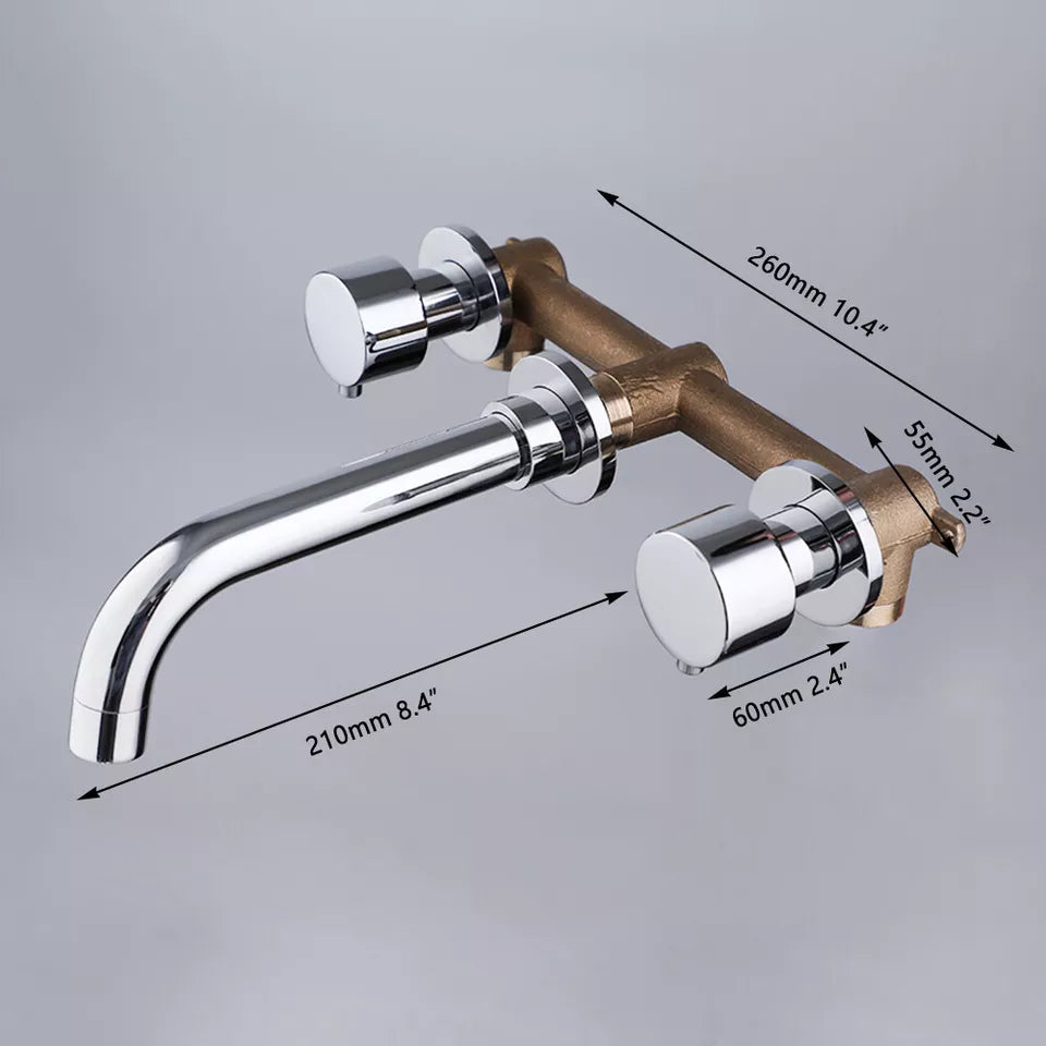 Chrome Built-in Washbasin Tap