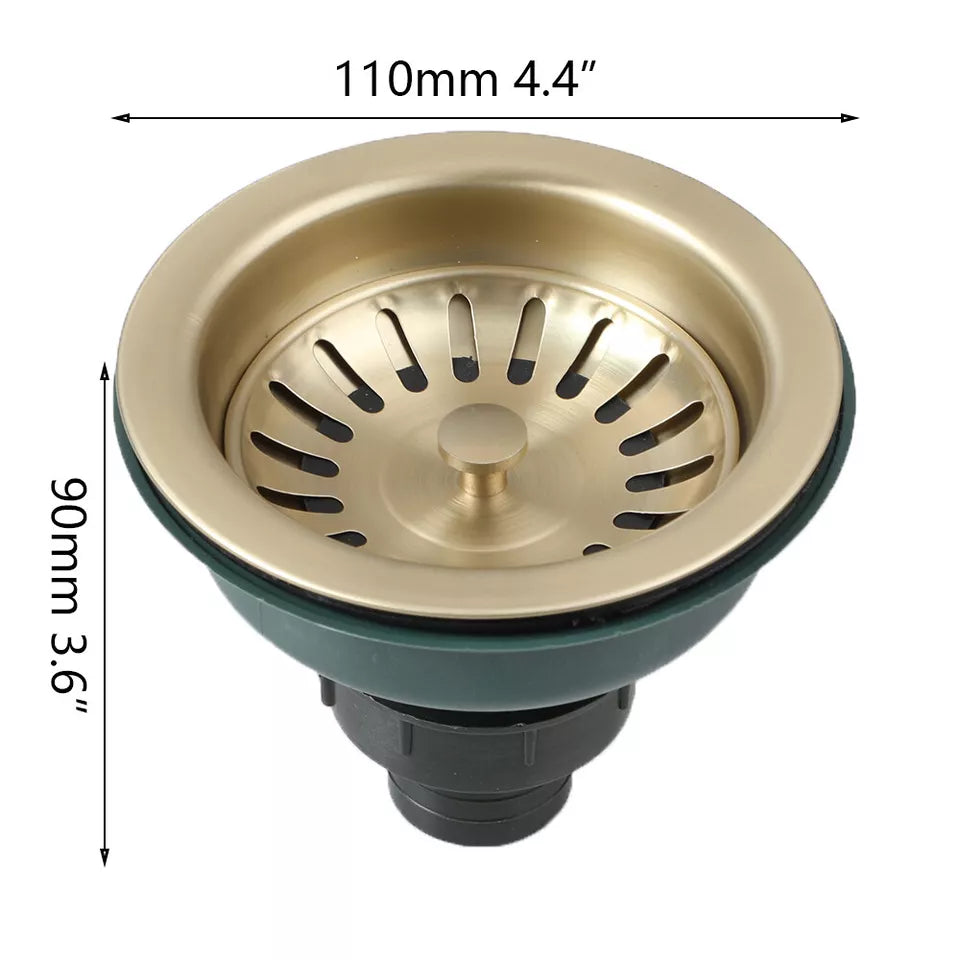 Country Spülbeckenabfluss – Gebürstetes Gold