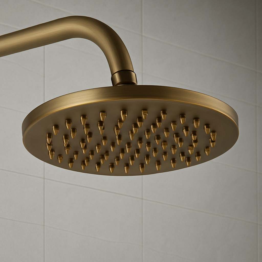 Brons douchekop inbouw antiek