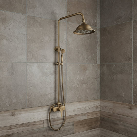 Nostalgic bronze rain shower