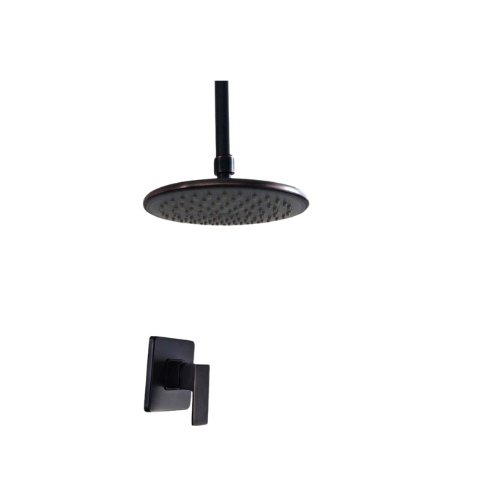 Nostalgisches Einbau-Duschset, ölgeriebene Bronze. Regenduschkopf 20 cm.