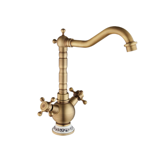 Nostalgic swivel kitchen faucet bronze
