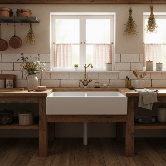 Nostalgische draaibare keukenkraan brons