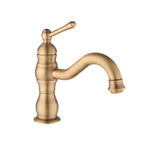 Antique look bronze washbasin tap