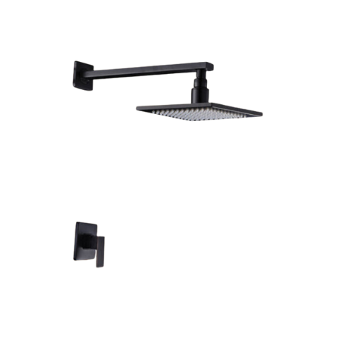 Nostalgische Einbaudusche aus geriebener Ölbronze