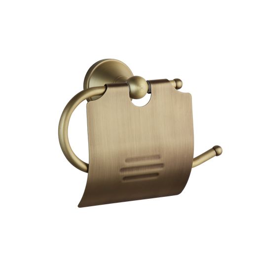 WC rol houder brons antiek uitvoering