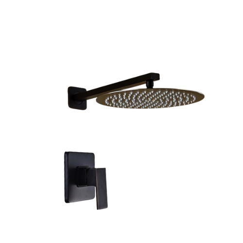 Nostalgisches Einbau-Duschset Ölbronze gerieben