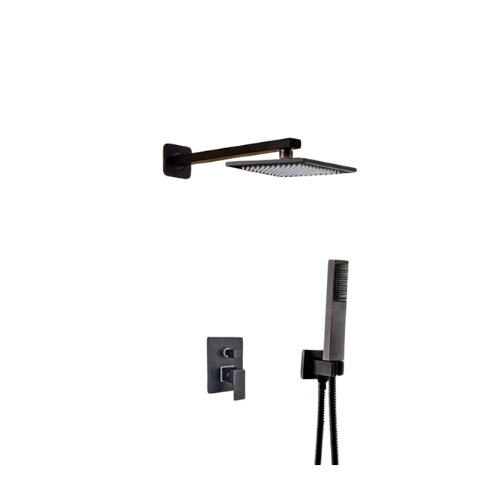 Duschkopf aus geriebener Ölbronze inklusive Duscharm