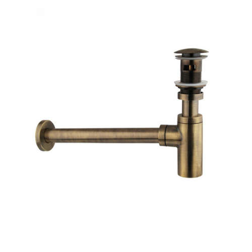 Bronze siphon incl. pop-up drain