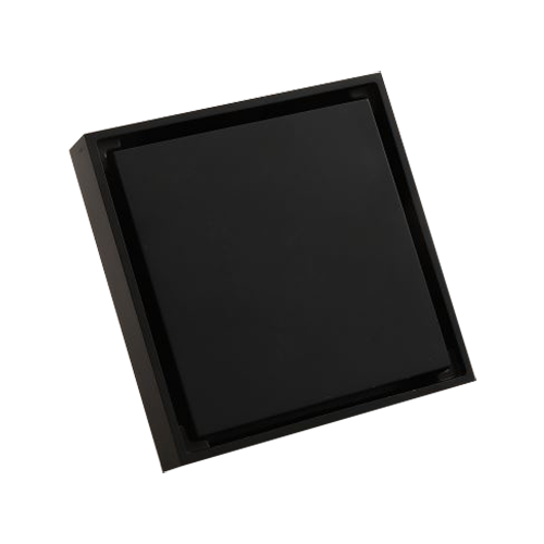 Stilvoller Duschablauf – Mattschwarzes Finish