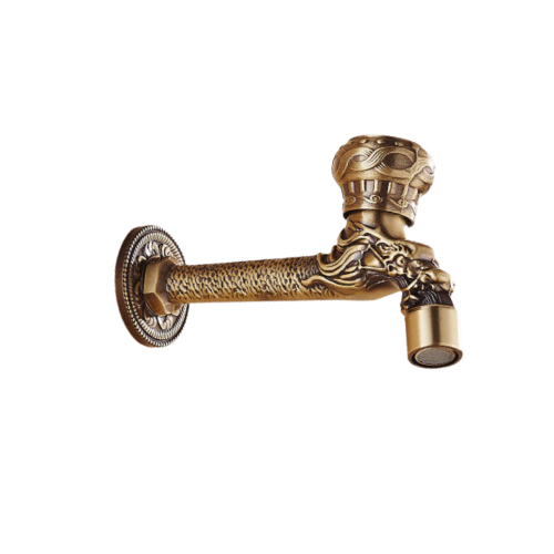 Elegant bronze washing machine tap
