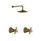 Antique bronze built-in shower set