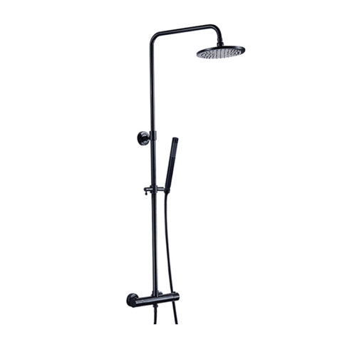 Mattschwarze Thermostatdusche