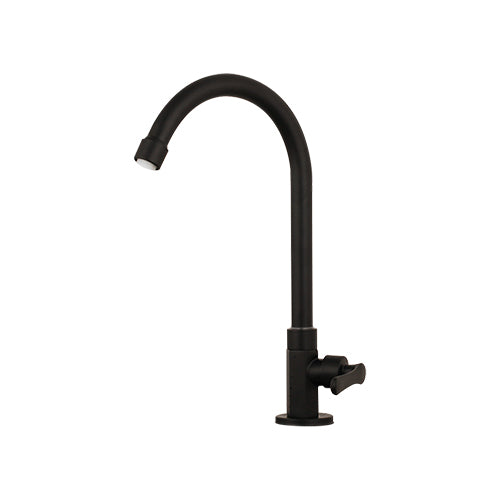Matte black cold water tap