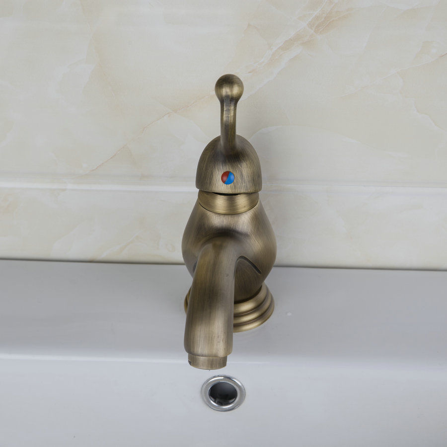 Retro wastafelkraan bronskleur – antiek messing look