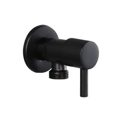 Matt black angle stop valve