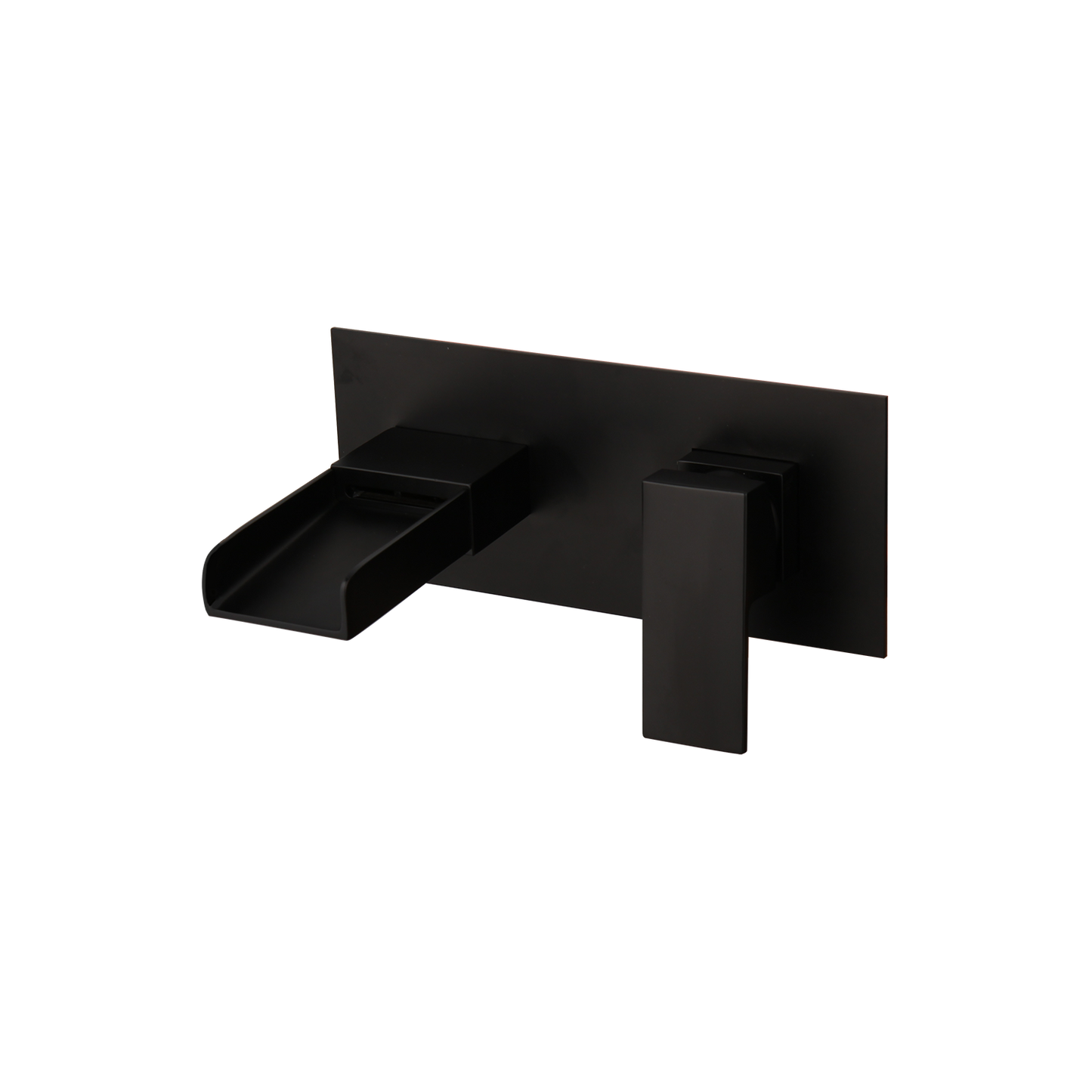 Luxuriöser schwarzer eingebauter Wasserfallhahn