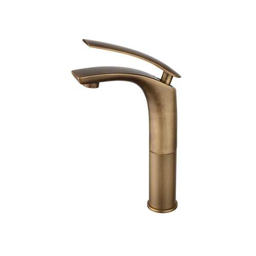 Country-style mixer tap, bronze finish