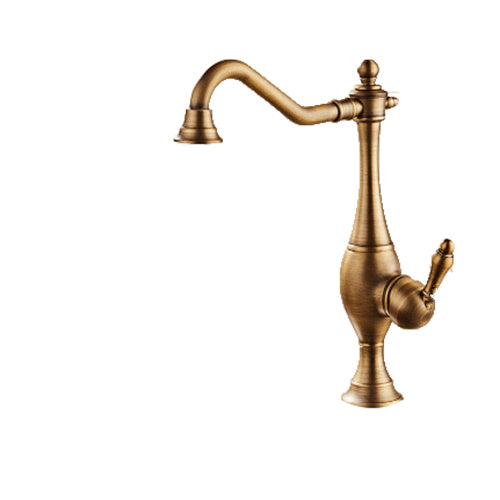 High bronze-colored mixer tap