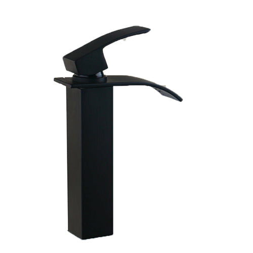 Black mixer tap, high model