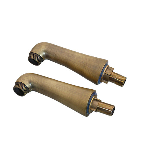 Bronze-colored standing connection bath tap
