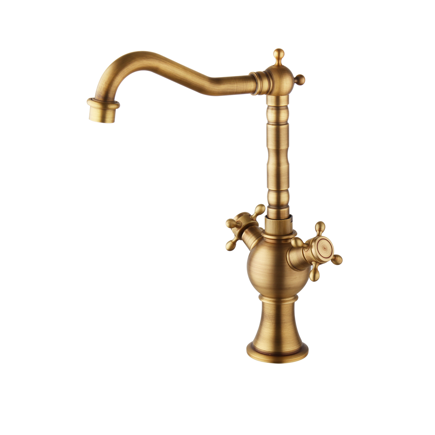 Hoher bronzefarbener Mischer im Landhausstil