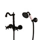 Matt black tap with hand shower