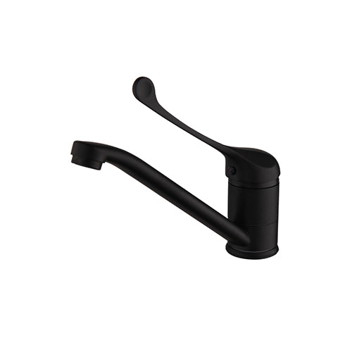Black elbow tap for washbasin