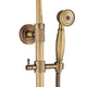 Bronze-colored hand shower holder for surface-mounted rain shower