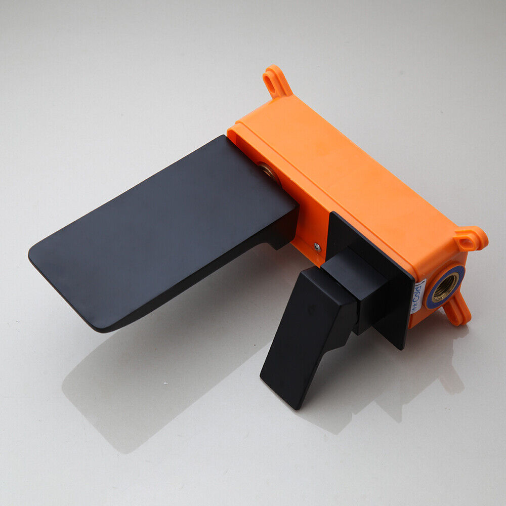 Black built-in waterfall mixer tap