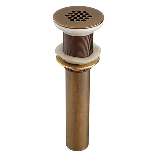 Nostalgischer bronzefarbener Waschbeckenablauf