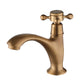 Bronze-colored rural fountain tap with cold water