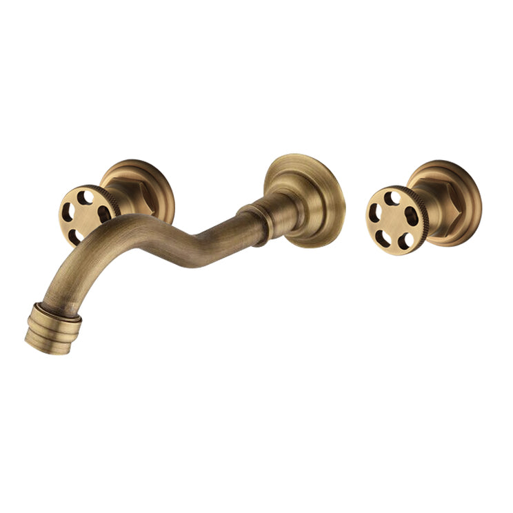 Nostalgic bronze-colored built-in wall tap mixer tap
