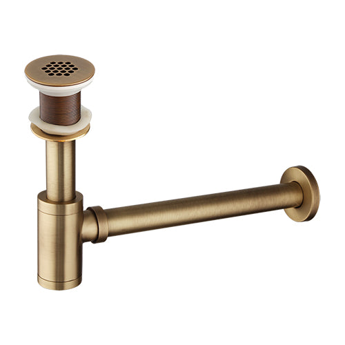 Bronzefarbener Siphon für Waschbecken