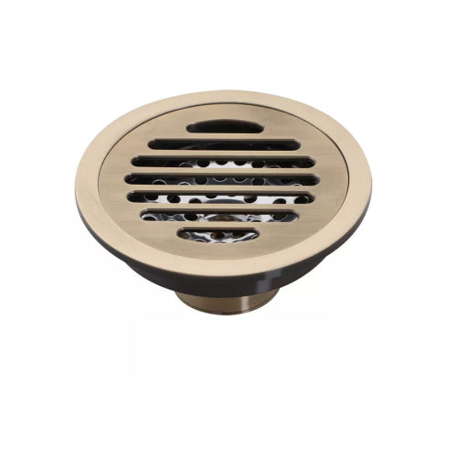 Bronzefarbener Country Round Duschablauf mit Geruchsverschluss